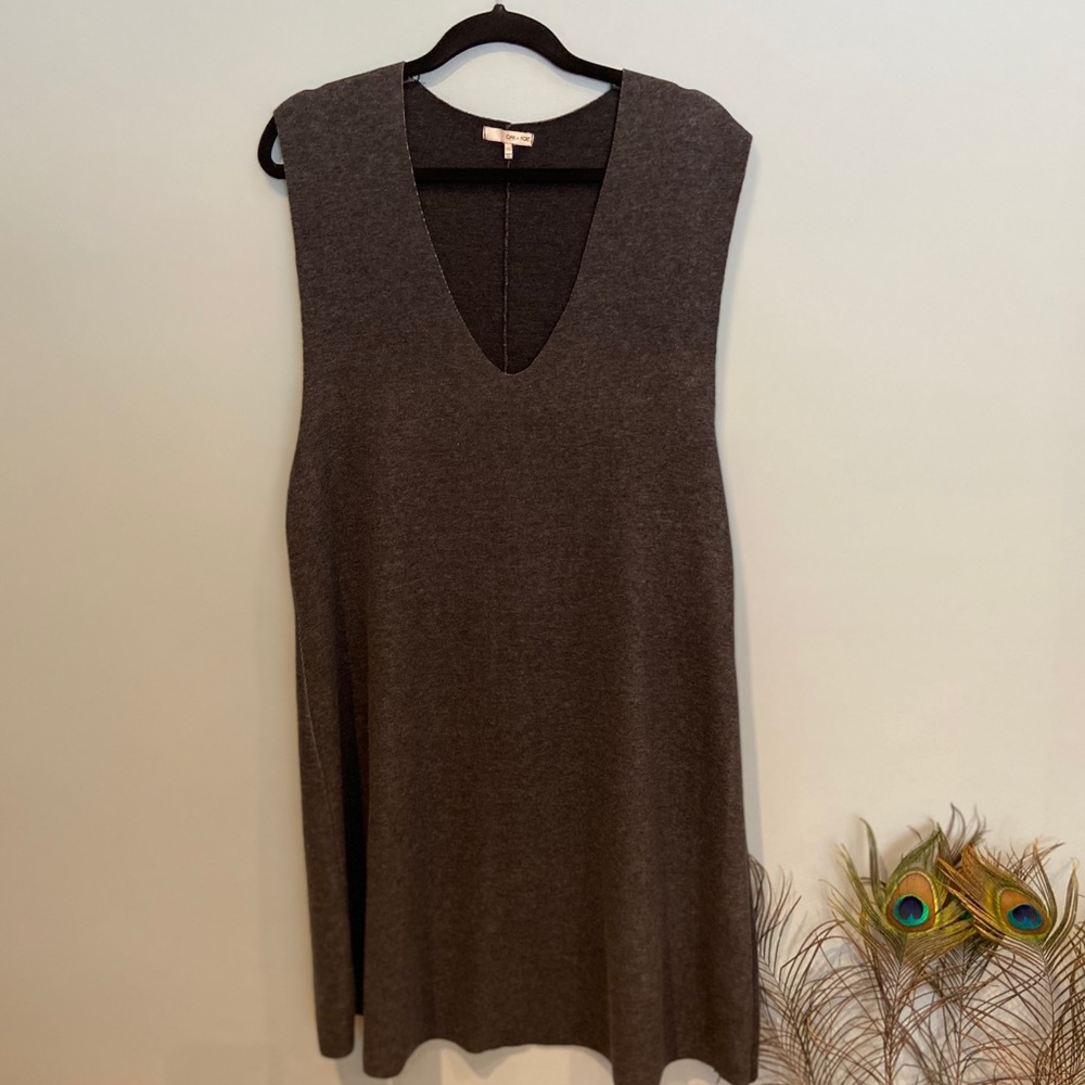 OAK + FORT Grey Scoopneck Shift Dress